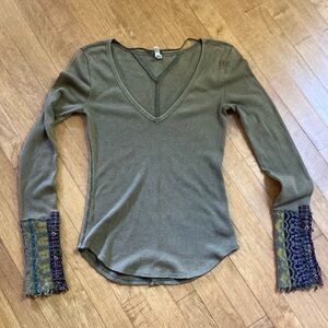 We the Free Long-Sleeve V-Neck Boho Top